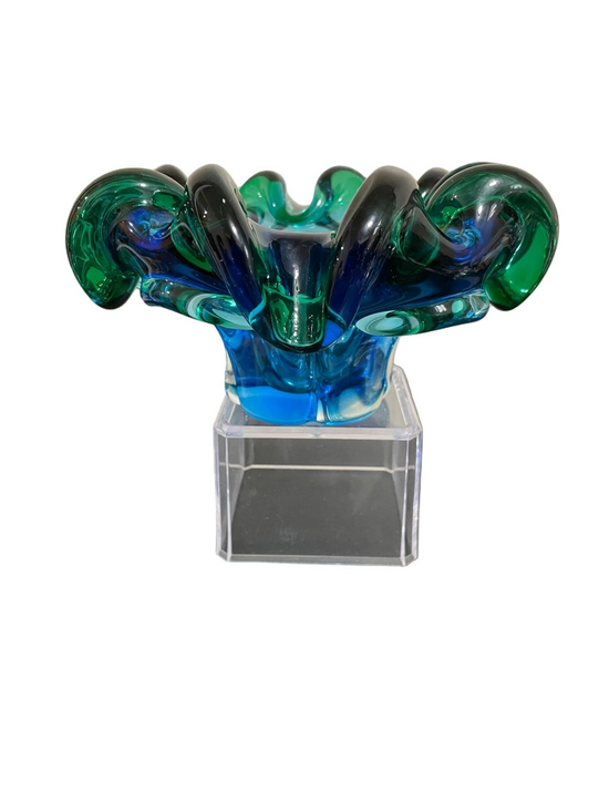 Lorraine Other - MCM Lorraine Handblown Green Over Blue Art Bowl